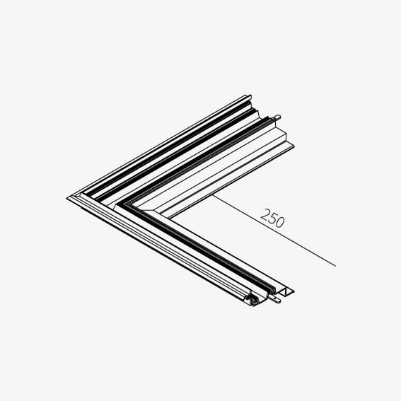 Guide sistema - Piano inclinato 30° per angolo esterno 68mm