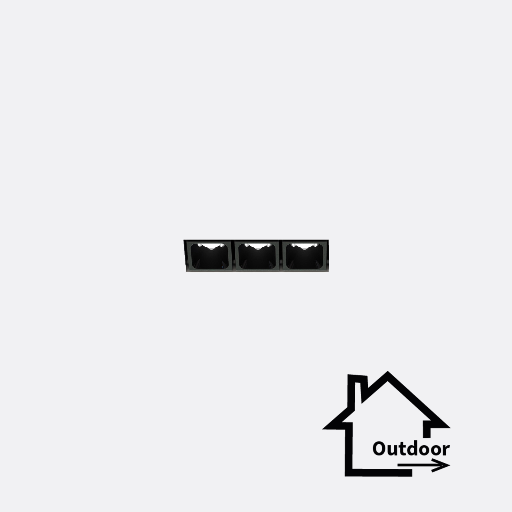 Leva 3 incasso rasato outdoor - kit