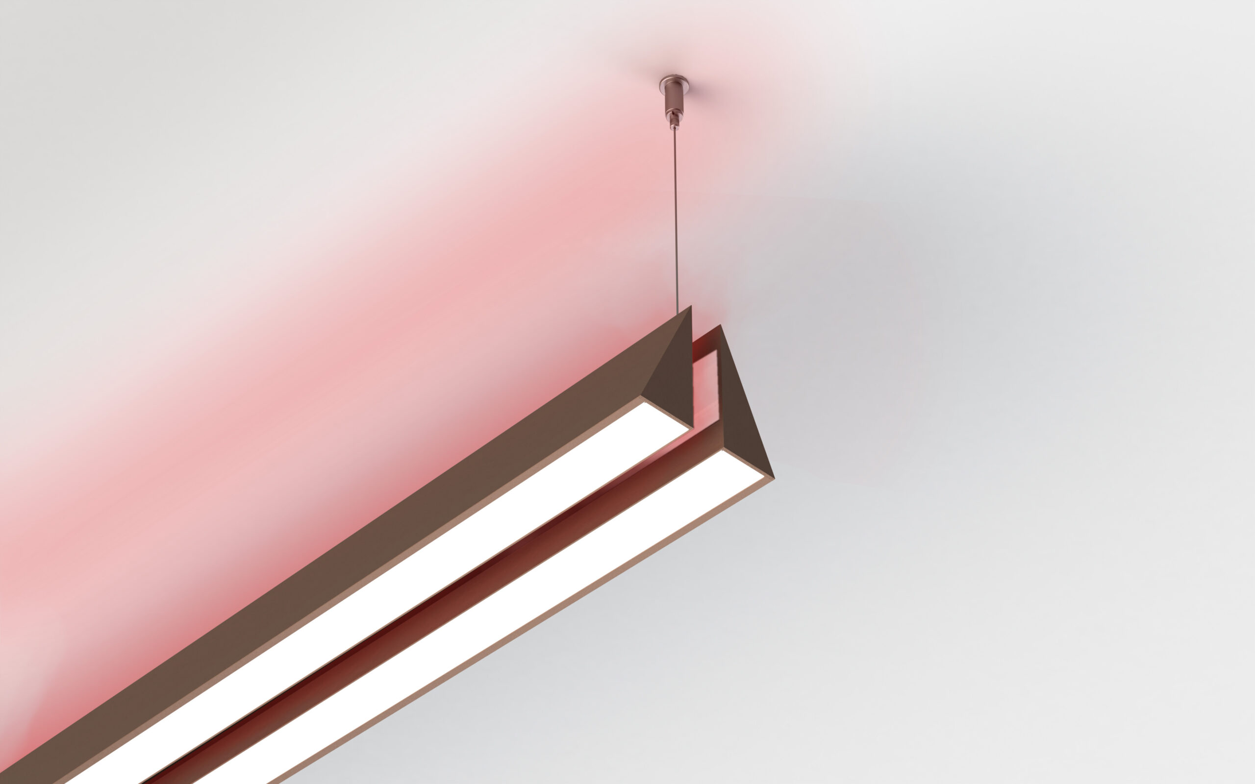 Flik sospensione biemissione a luce diretta bianca e indiretta RGB