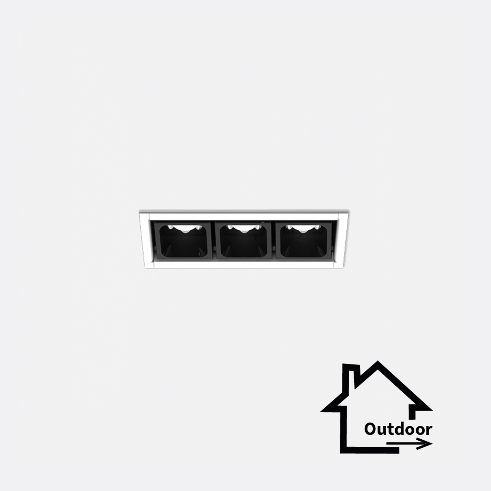 Leva 3 incasso frame outdoor - kit